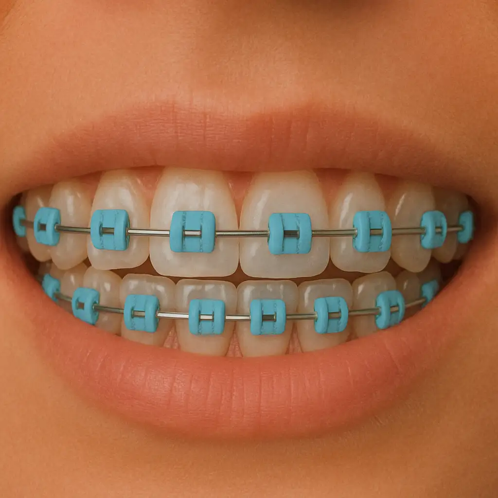 warna karet behel biru muda
