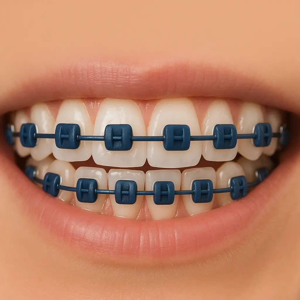 warna karet behel biru navy