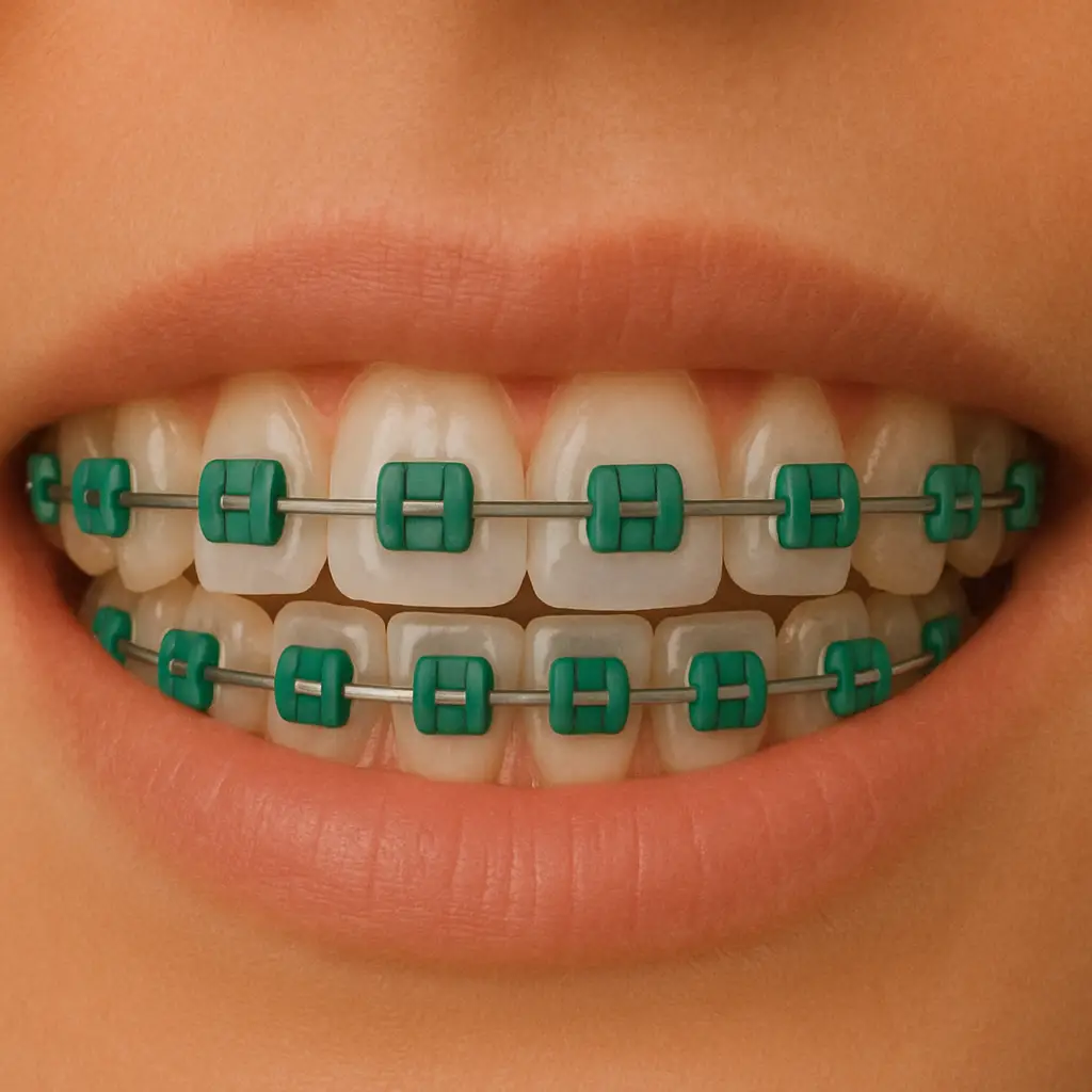warna karet behel hijau tosca