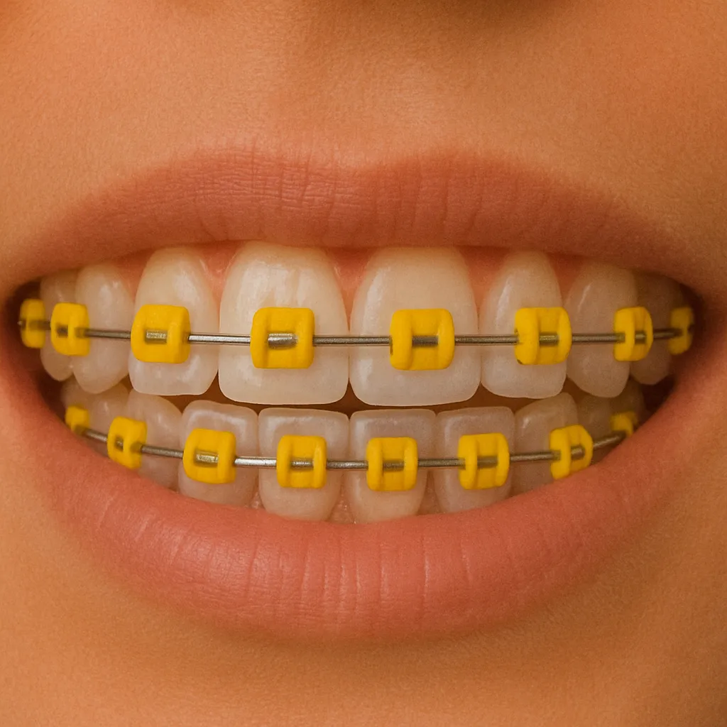 warna karet behel kuning